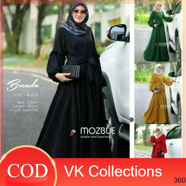 GAMIS Model baru BRENDA PESTA MEWAH BAJU LEBARAN WANITA REAL PIC SIZE L BUSUI KLOK 4M MERAH PUTIH HI