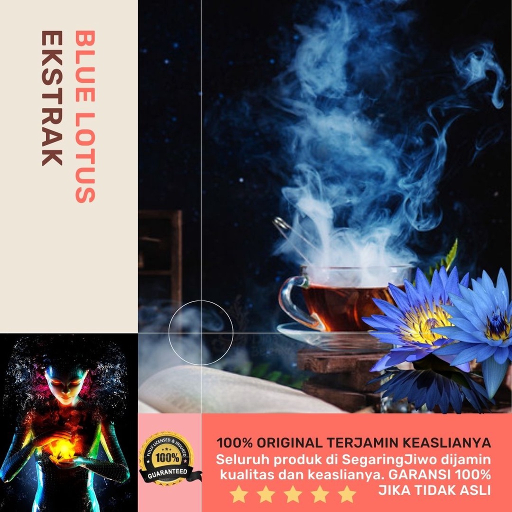 

Blue Lotus Extract / Membantu meditasi relaksasi / DIJAMIN ORI 50gram