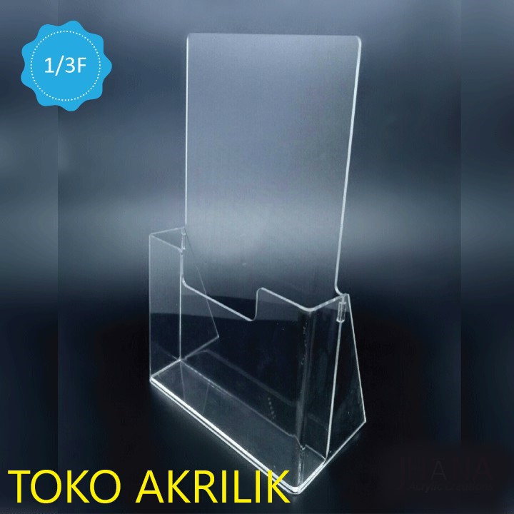 

tempat brosur acrylic TB35 UKURAN 1/3 F