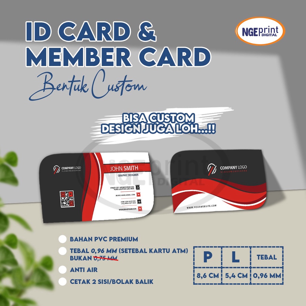 

[BULAT CUSTOM] Cetak ID Card PVC Premium Kartu Member / Kartu Anggota Pelajar Tanpa Minimal Order