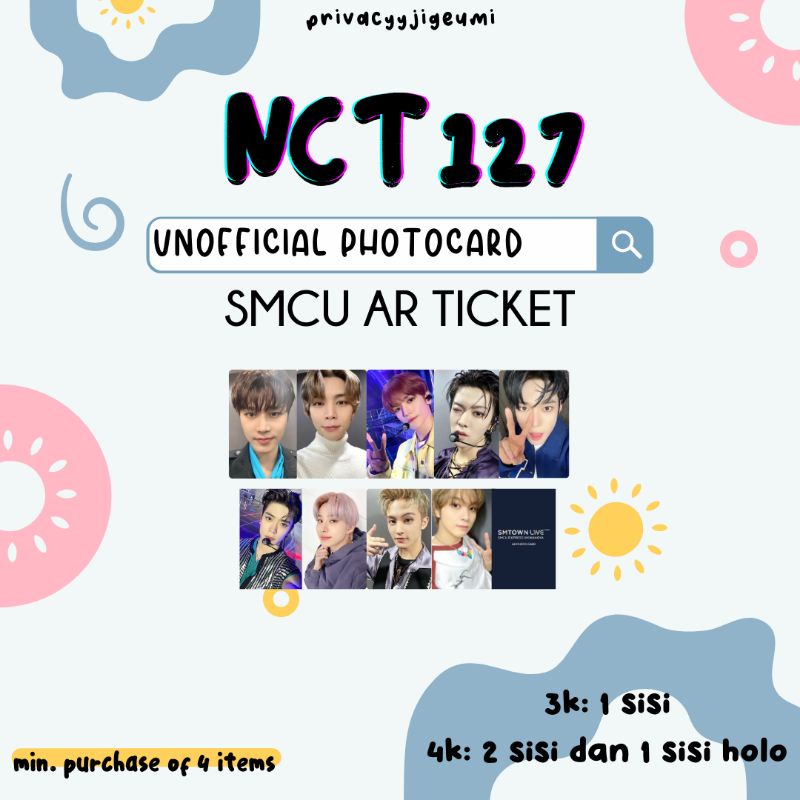 [READY] UNOFFICIAL PHOTOCARD PC NCT 127 SMCU AR TICKET