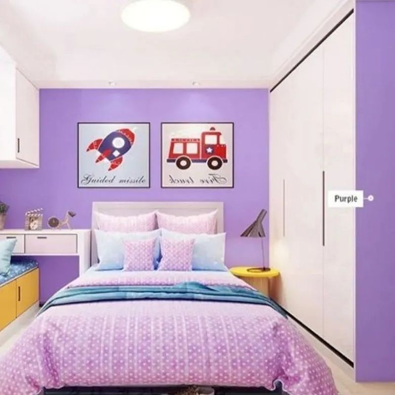 wallpaper sticker dinding murah kode 1644 polos pastel ungu