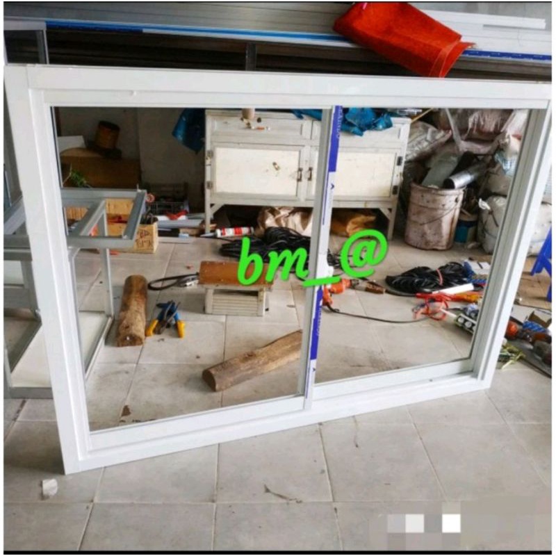jendela sliding 70x120 aluminium geser