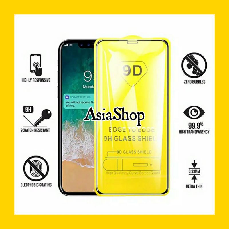 Tempered glass 9D Samsung Oppo Vivo iphone Xioami