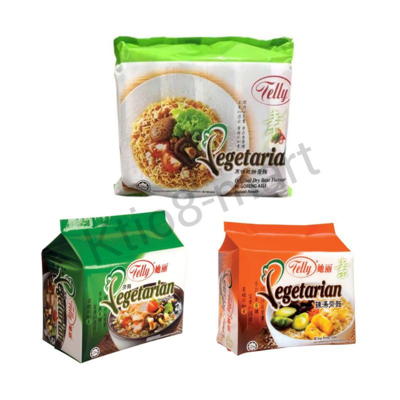 

MIE TELLY - Vegetable Noodle Goreng/Peris Lada/Perisa Sayuran/Import