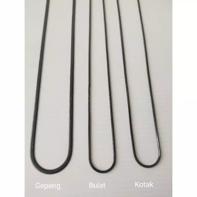 Kalung Titanium Black Kalung Titanium Hitam Pria dan Wanita