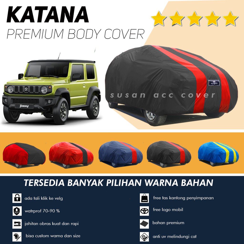 Body Cover Mobil katana Sarung Mobil katana/jimny katana/suzuki katana gx/suzuki katana jeep