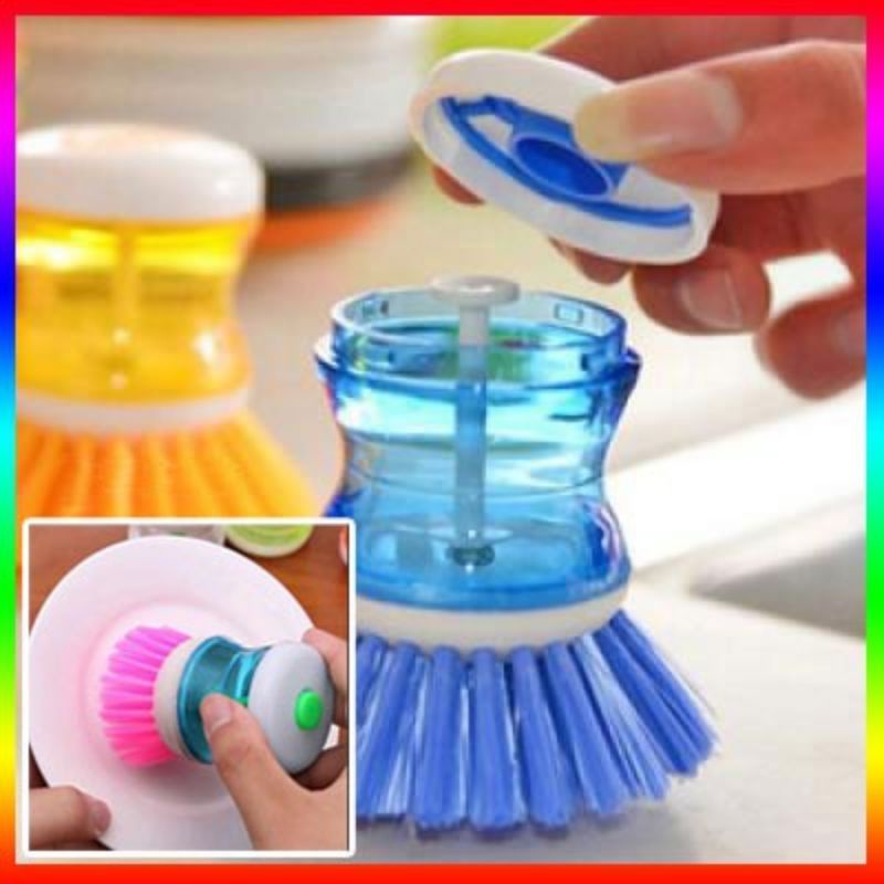 SIKAT KOTAK SABUN/DISPENSER SABUN KITCHEN CLEANING BRUSH SIKAT CIUCI PANCI SEKALI GUS DISPENSER SABUN CAIR OTOMATIS SIKAT PANCI INOVATIF SERBAGUNA