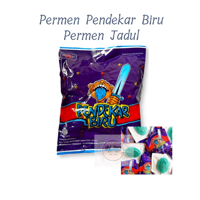 

125G PERMEN PENDEKAR BIRU PERMEN JADUL ISI 25 BIJI