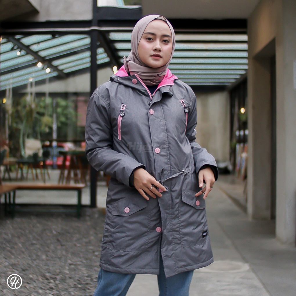 ⭐️BEST SELLER⭐️ Jaket Parka Wanita Muslimah Hijaber - Hijaket Montix Panjang Waterproof Anti Air