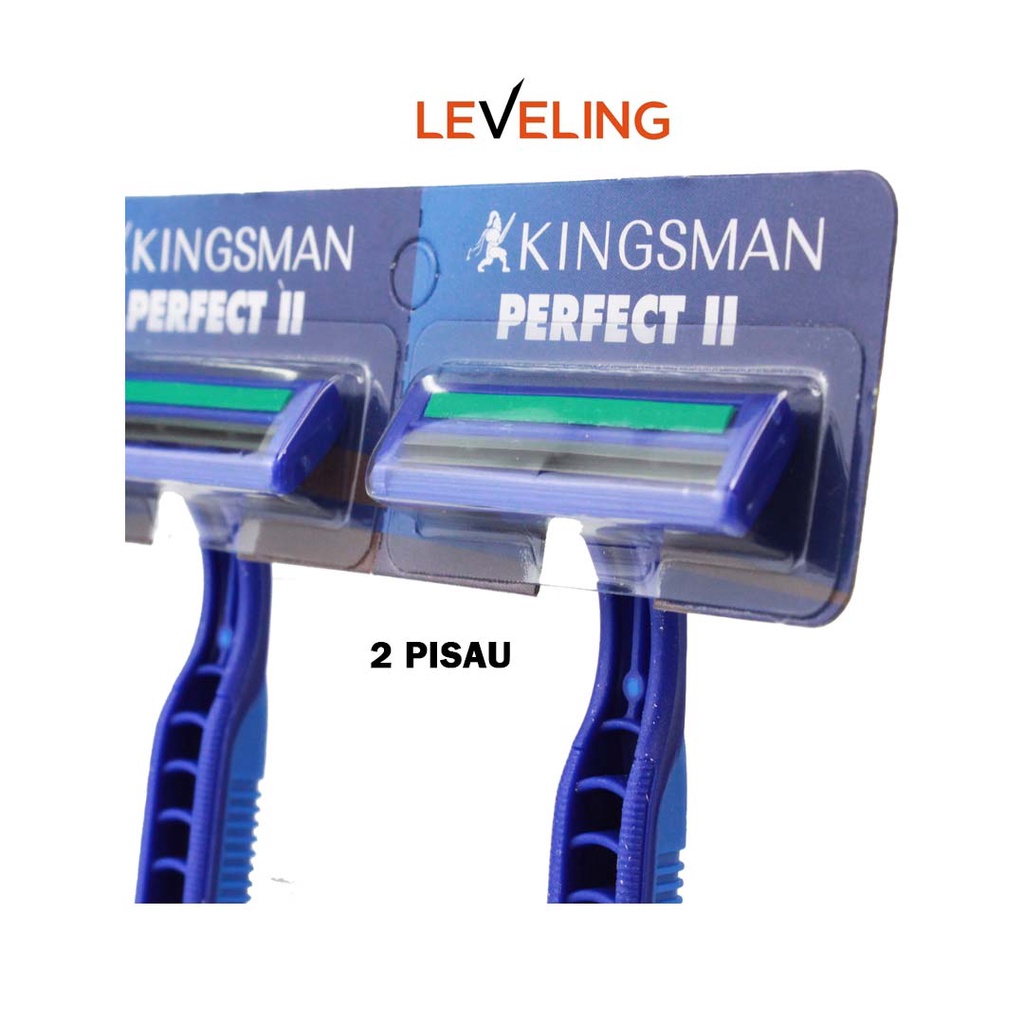 KINGSMAN - Kerokan Jenggot 12pcs / Satu Lusin Cukuran Kumis Shaver 2 Pisau dan 3 Pisau