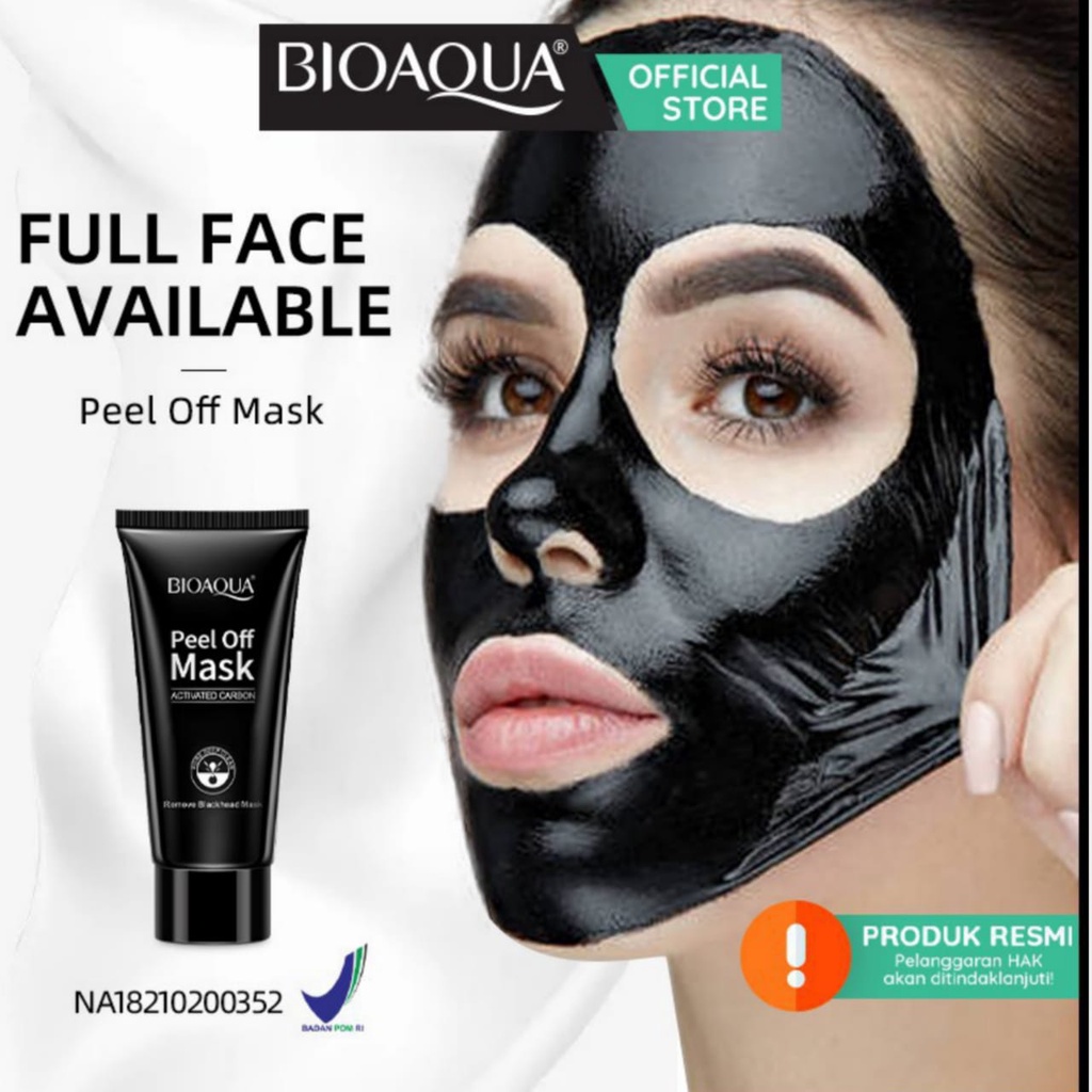 BIOAQUA Peel Off Mask Activated Carbon 60g (BPOM)