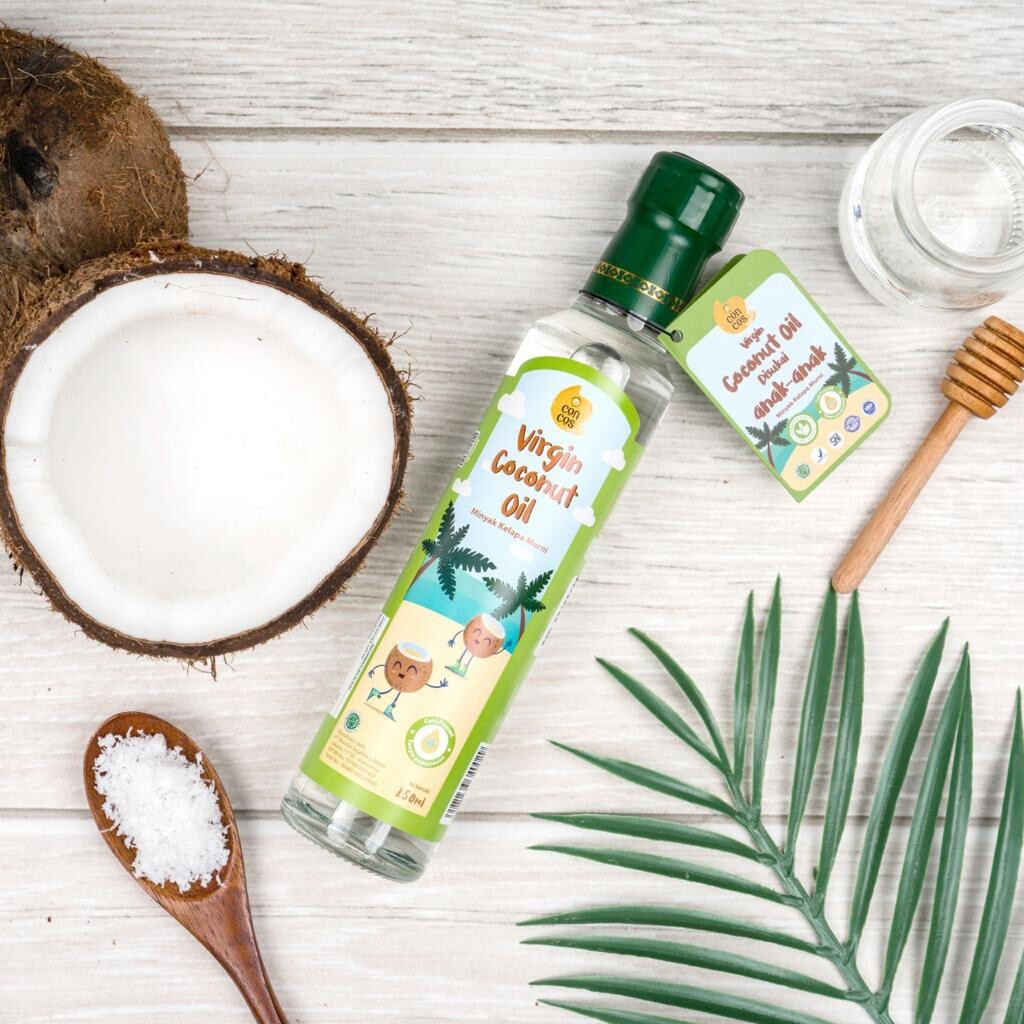 Concos Virgin Coconut Oil For Kids 250ml (Sertakan Packing Tambahan - Baca Deskripsi)