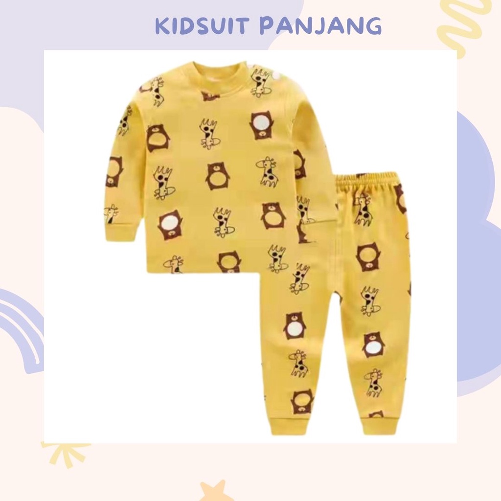 HappyOliver KIDS SUIT PANJANG H5 Setelan Anak Bahan Kaos Lengan Berkualitas Import cewek cowok NEW6