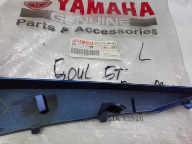 lis list cover tangki bawah kiri mio soul gt 115 biru original ygp