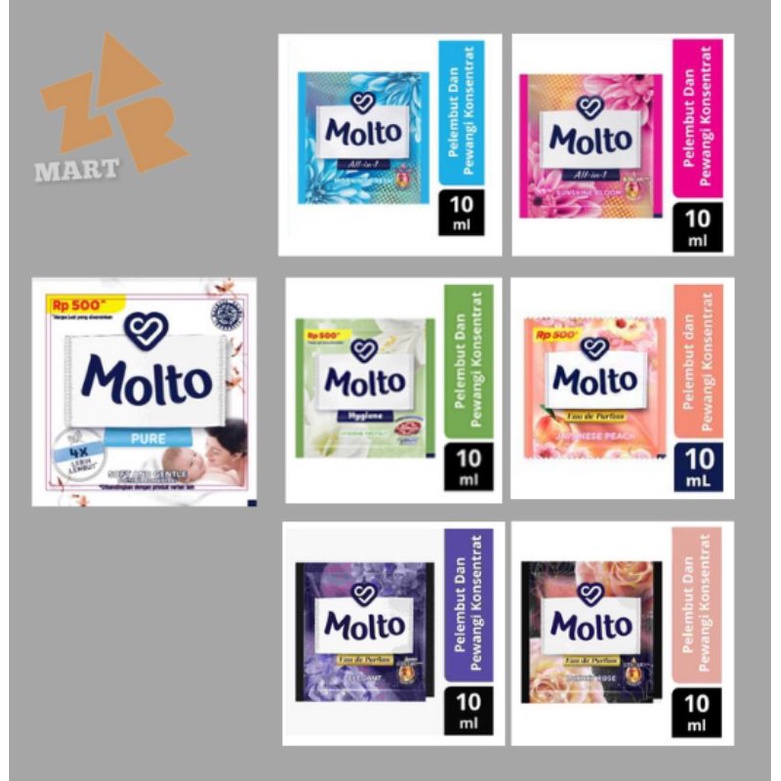 MOLTO 500 an BLUE PINK HYGIENE PURE JAPANESE PEACH EDP PURPLE EDP PINK ROSE SACHET 10 ML RENTENG