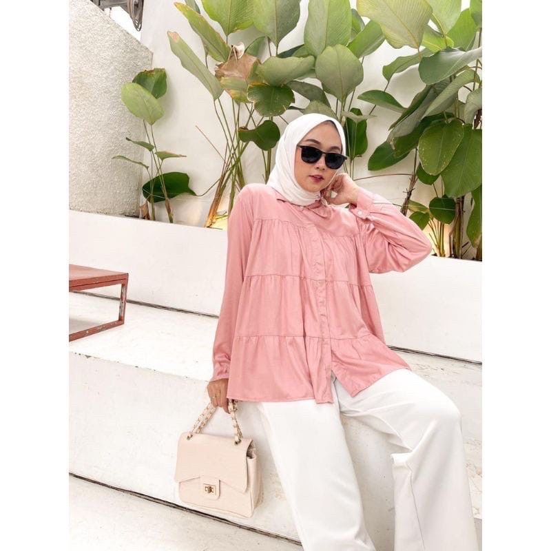 CS-(PROMO) MURAH MERIAH SORA BLOUSE/KEMEJA KEKINIAN/KEMEJA MURAH/KEMEJA WANITA