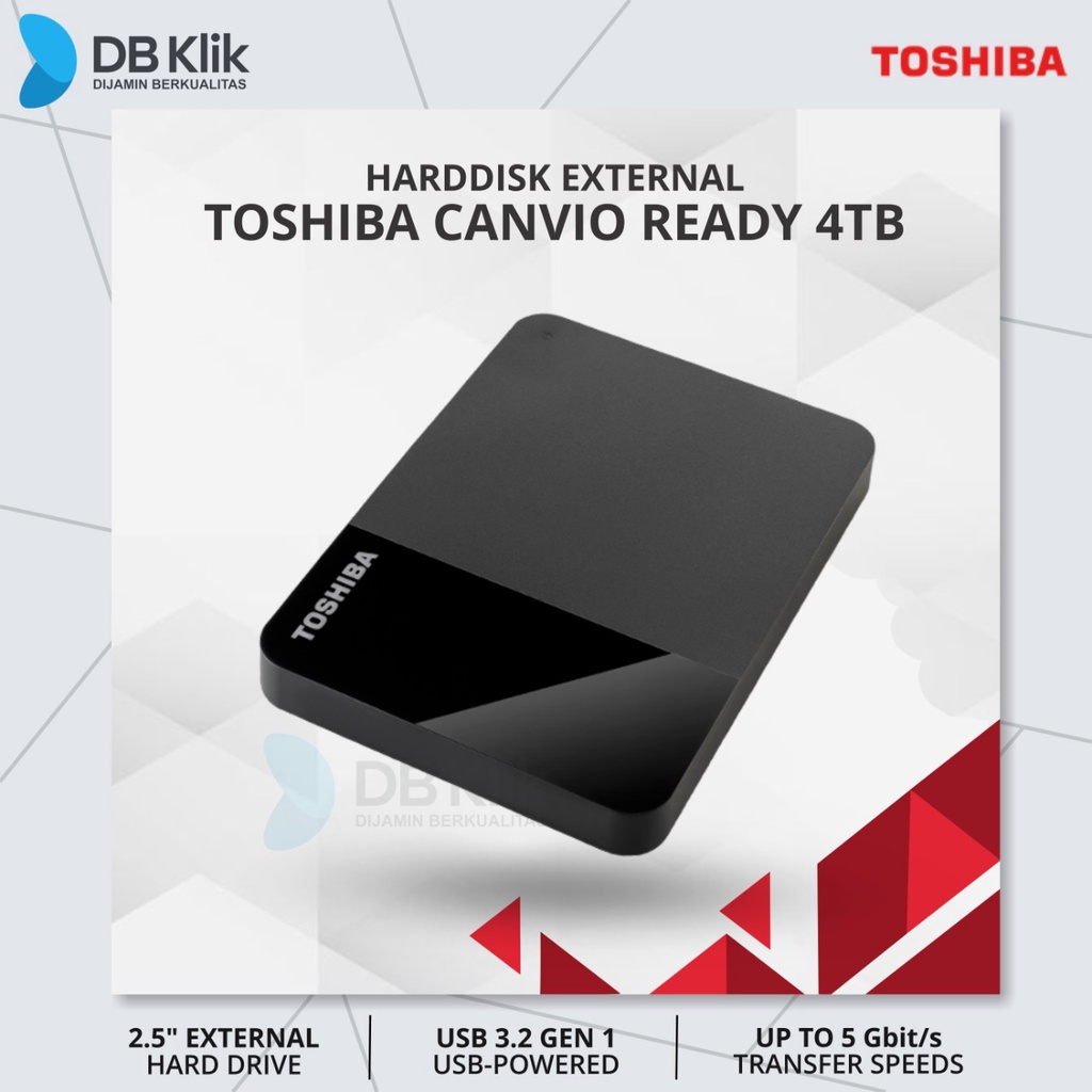 Harddisk External TOSHIBA Canvio Ready 4TB USB 3.2 2.5&quot;