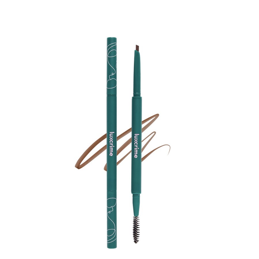 Skinhouseid Pensil Alis Luxcrime Slim Triangle Prescision Dark Brown Pencil Premium Natural Look