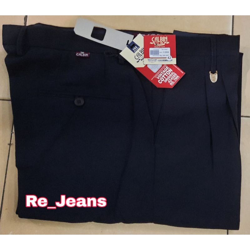 CELANA BAHAN FORMAL UKURAN SUPER JUMBO 39-44 WARNA HITAM