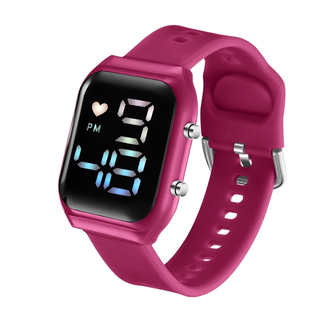 COD Jam Tangan Digital  Watch LED Tampilan Layar Besar Dengan Font Warna-warni Wanita Pria  Fashion M146