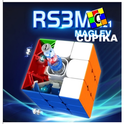 Rubik 3x3 MoYu RS3M MAGLEV 2021 3x3 RS3 M Magnetic 3x3x3 Stickerless ORIGINAL READY STOK