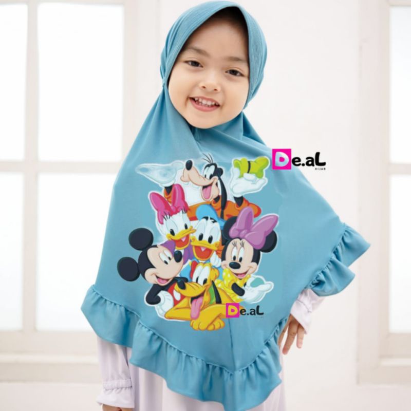 JILBAB ANAK MICKEY MOUSE / JILBAB ANAK / JILBAB INSTAN ANAK / HIJAB ANAK / BERGO TALI ANAK / JILBAB ANAK JERSEY / JILBAB ANAK LOL