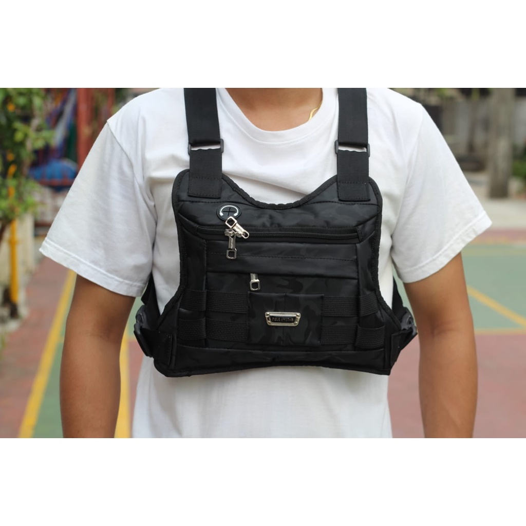 CHEST BAG WATERPROOF POLO AMSTAR TAS DADA TACTICAL RIG BAG OUTDOOR TAS SELEMPANG DADA