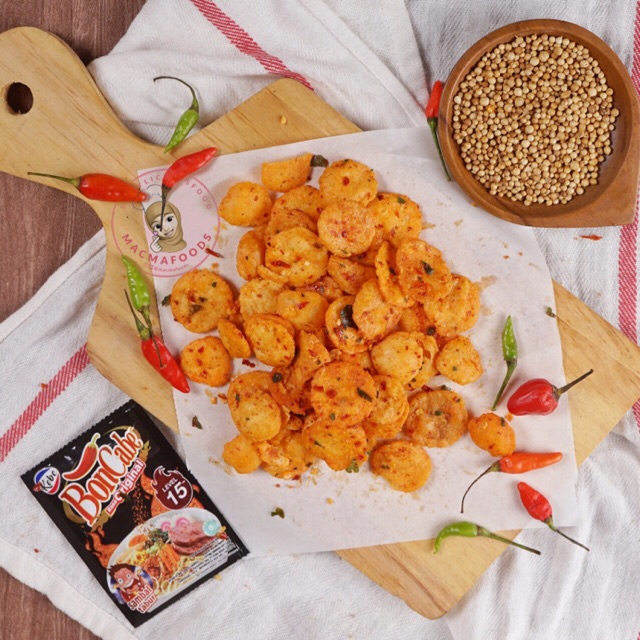 

Kripik Moring Cimol Kering Pedas Daun Jeruk