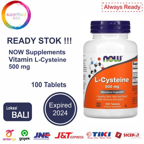 Now Foods L Cysteine 500 mg 100 Tablets