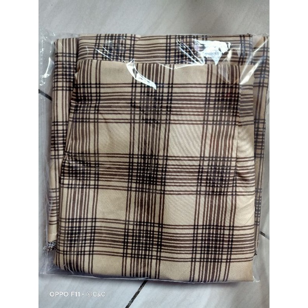 C&C ROK SPAN TARTAN/ROK SHIRT/ROK SPAN MAXI BAHAN KATUN MOTIF GUELIEN-Cream