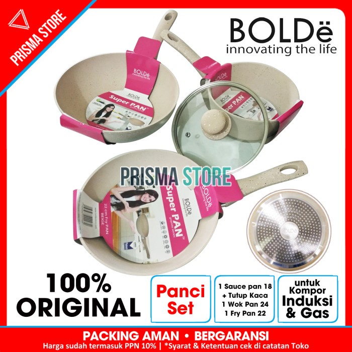 BOLDE SUPER PAN PANCI SET GRANITE CERAMIC SET