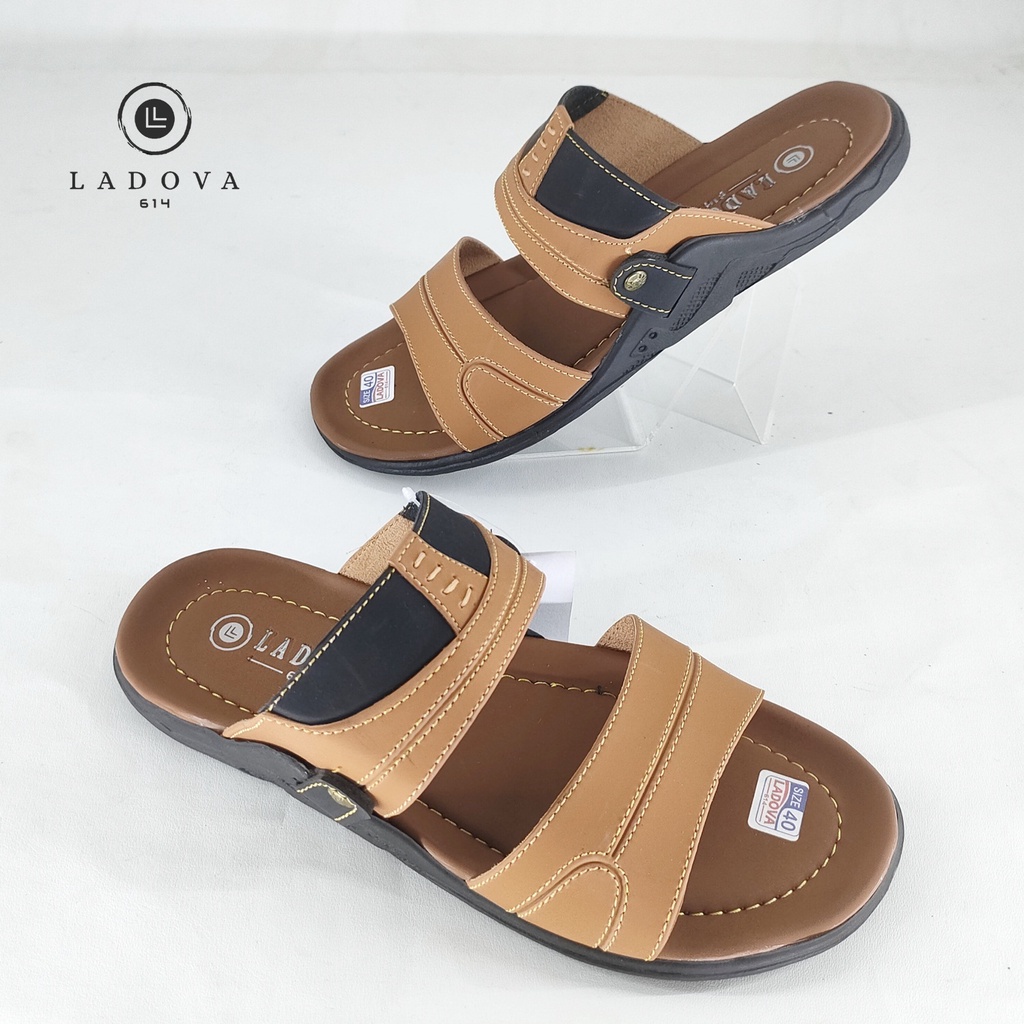 Sandal Pria Casual Slop Original Ladova 614 KP02 / Sandal Cowok Dewasa Keren Kekinian Terbaru