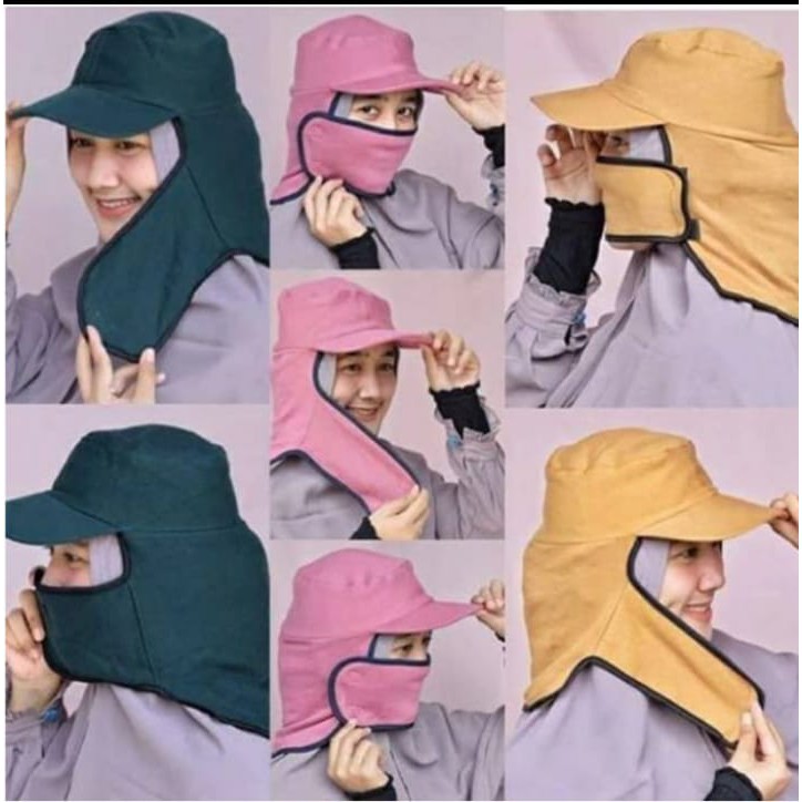 Topi Jepang Masker Samping / Topi Mancing / Topi Masker Jepang