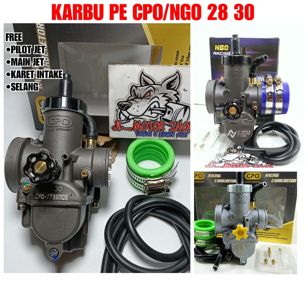 KARBURATOR KARBU CPO PE 24 26 28 30 31 33 SUPER FLOW PE24 PE26 PE28 PE30 PE31 PE33 DLL FREE PILOT JET MAIN JET DAN JARUM SKEP