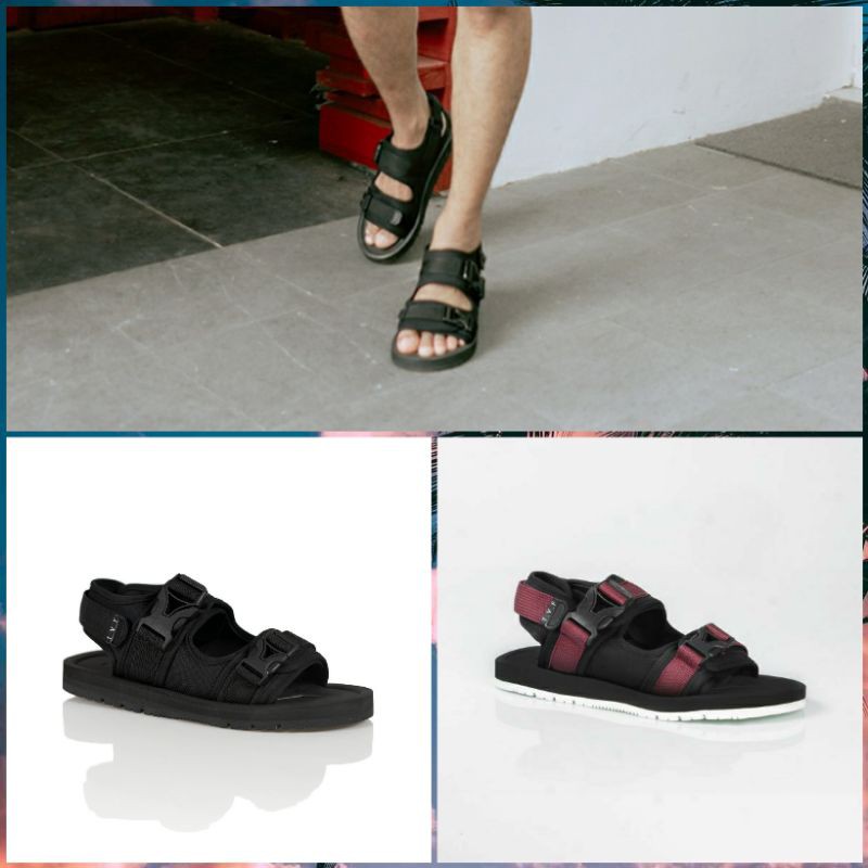 TVF FOOTWEAR SANDAL RAUNG (BLACK,MAROON)