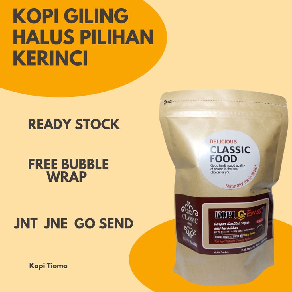 

KOPI BUBUK / KOPI BUBUK MURNI / KOPI GILING HALUS ROBUSTA KERINCI 250GRAM