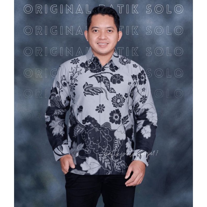 BUNGABU Kemeja Baju Batik Cowok Lengan Panjang Furing Modern-3