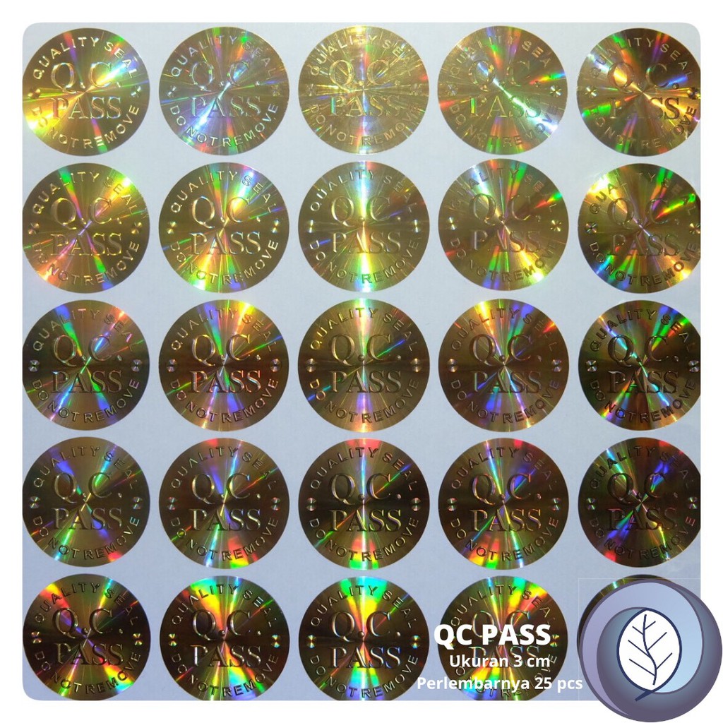 

Stiker Hologram QC PASS GOLD