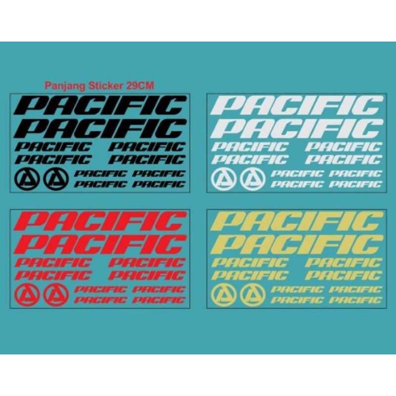 Cutting Sticker Pacific Roadbike 29cm Sepeda Bike MTB