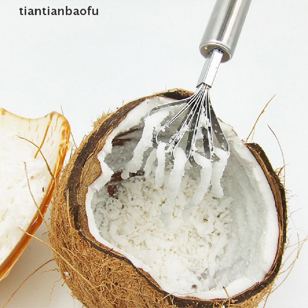 [tiantianbaofu] Stainless Kitchen Fruit Tools Coconut Shaver Kitchen Fish Clean Scales Tools Boutique