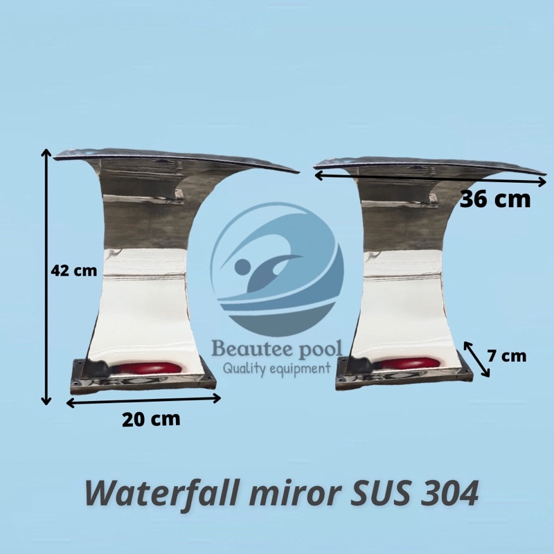 Waterfall kolam renang miror