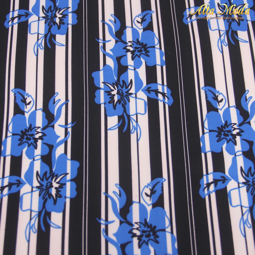 

Alta Moda Scuba Motif Stripe Bunga Biru (1M)