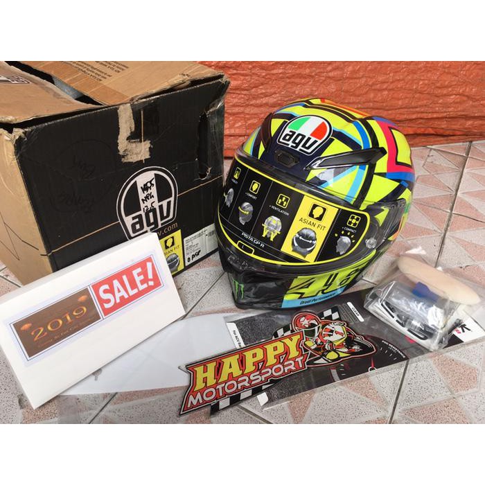 IMLEK SALE HELM FULLFACE AGV PISTA GPR SOLELUNA 2016 ASIANFIT L 59-60