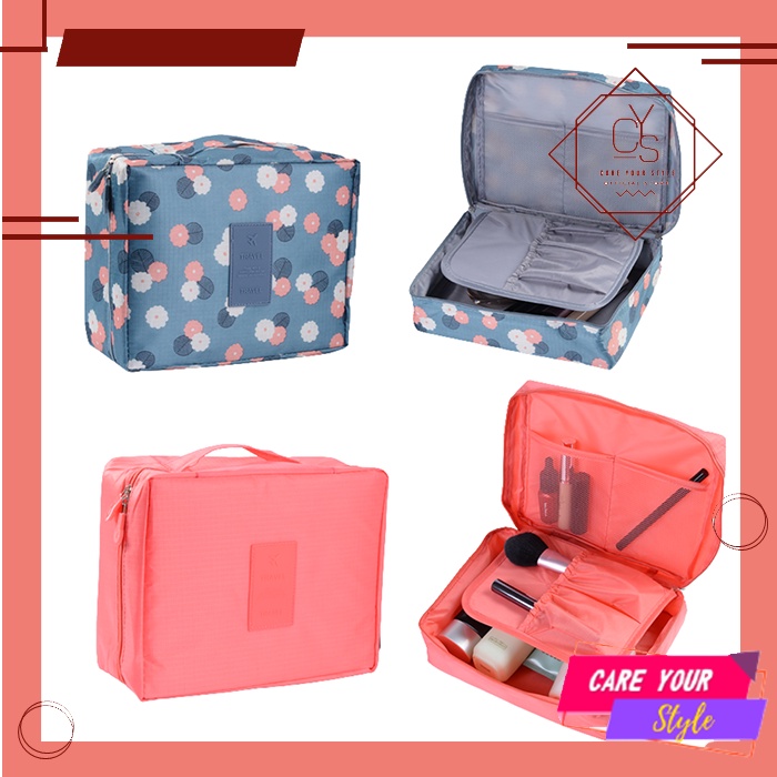 CYS Tas Kosmetik Tas Travel Make Up Tas Multifungsi Pouch Travel Import Aksesoris Travel Make Up PK-01-TK