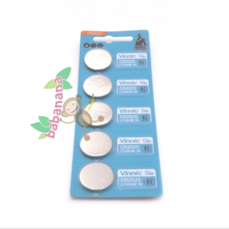 Baterai Vinnic CR 2025 battery kancing button remote jam