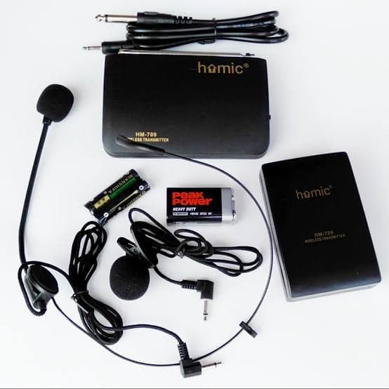 COD Mic Jepit / Microphone Wireless Homic HM 709 Clip On + Bando