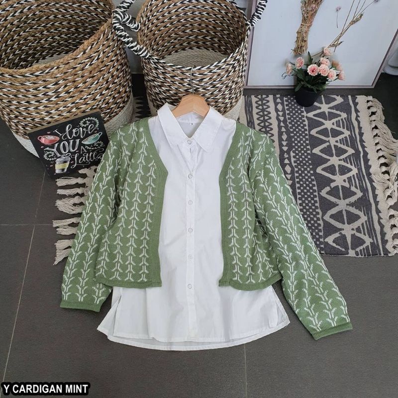 New Y Cardigan knit Batik Casual korean style