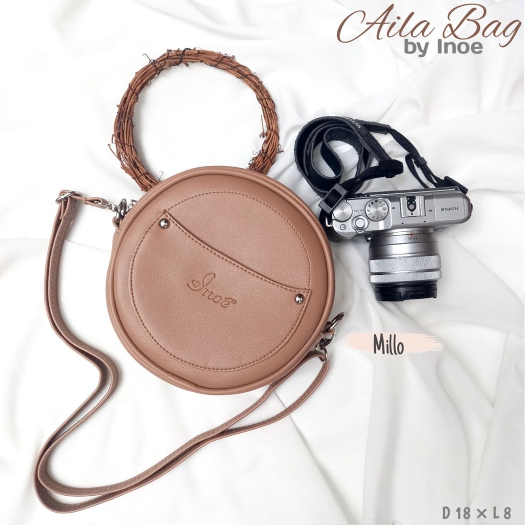 COD AILA POLOS By Inoe Tas selempang slempang slingbag sling bag bahu bulat bundar bulet wanita cewe
