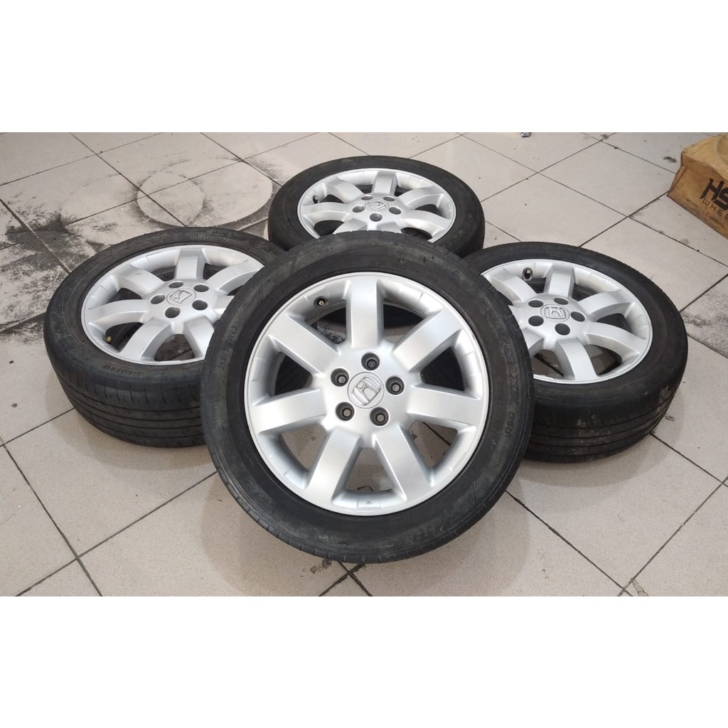Velg Mobil Bekas Murah Ori STD CRV P7 Ring 17 Hole 5X114,3 ET50 SILVER Lebar 6,5 Cocok Mobil Hrv Crv